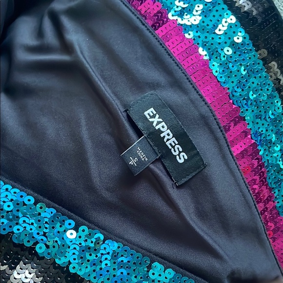 Express Multicolor Sequin Skirt NWOT - Picture 3 of 4